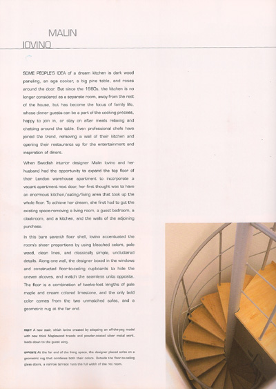 Malin Iovino interior designer London, interior design